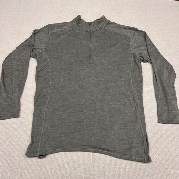 Minus 33 Merino Wool 1/4 Zip Pullover XXXL Gray Athletic Stretch Lightweight - Picture 1 of 9